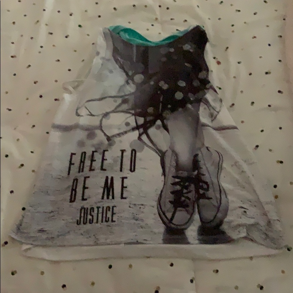 justice free to be me tank top
